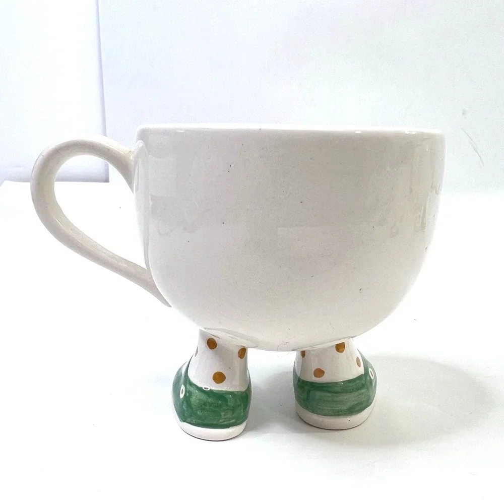 Carlton Ware‎ Walking Ware Teacup Green Shoes Polka Dot Vintage England